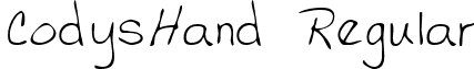 CodysHand Regular font - codyshandregular.ttf