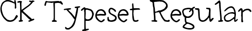 CK Typeset Regular font - cktypeset.ttf