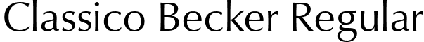 Classico Becker Regular font - classico_becker.ttf