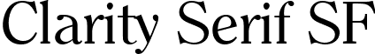 Clarity Serif SF font - clarityserifsf.ttf