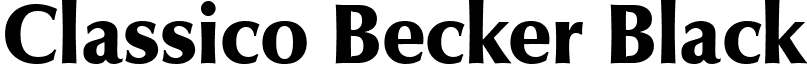 Classico Becker Black font - classico_becker_black.ttf