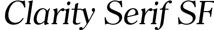 Clarity Serif SF font - clarityserifsfitalic.ttf