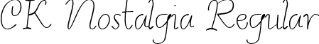 CK Nostalgia Regular font - cknostalgia.ttf