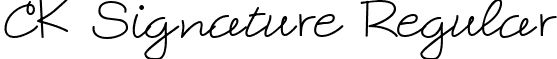 CK Signature Regular font - cksignature.ttf