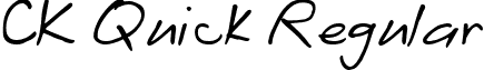 CK Quick Regular font - ckquick.ttf