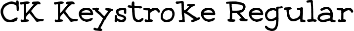 CK Keystroke Regular font - ckkeystroke.ttf