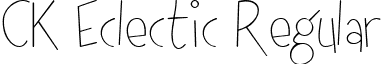 CK Eclectic Regular font - ckeclectic.ttf