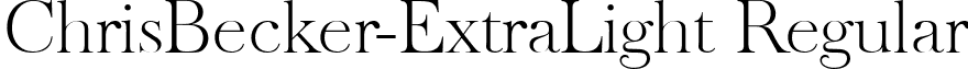 ChrisBecker-ExtraLight Regular font - chrisbecker-extralight.ttf