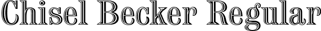 Chisel Becker Regular font - chisel_becker.ttf