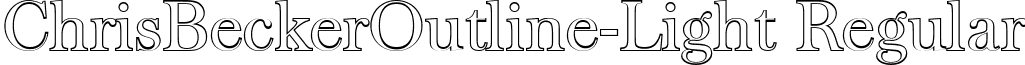 ChrisBeckerOutline-Light Regular font - chrisbeckeroutline-light.ttf