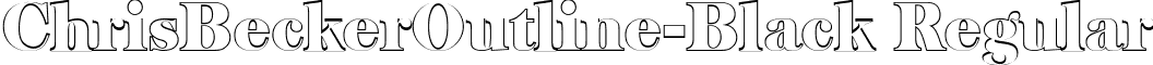ChrisBeckerOutline-Black Regular font - chrisbeckeroutline-black.ttf