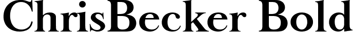 ChrisBecker Bold font - chrisbeckerbold.ttf