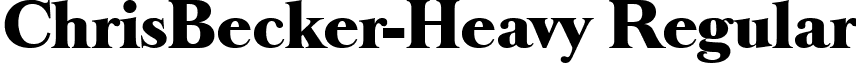 ChrisBecker-Heavy Regular font - chrisbecker-heavy.ttf