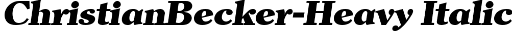 ChristianBecker-Heavy Italic font - christianbecker-heavyitalic.ttf