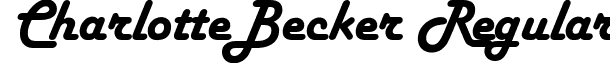 CharlotteBecker Regular font - charlottebecker.ttf