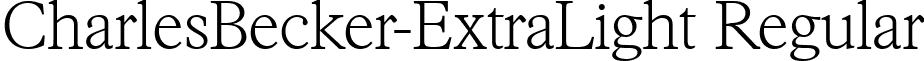 CharlesBecker-ExtraLight Regular font - charlesbecker-extralight.ttf