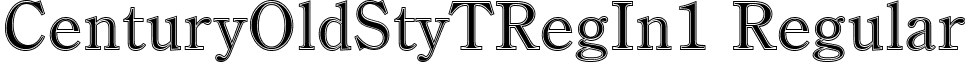 CenturyOldStyTRegIn1 Regular font - centuryoldstytregin1.ttf