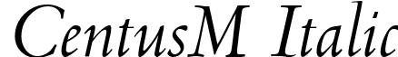 CentusM Italic font - centusmitalic.ttf