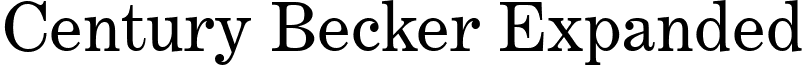 Century Becker Expanded font - century_becker_expanded.ttf