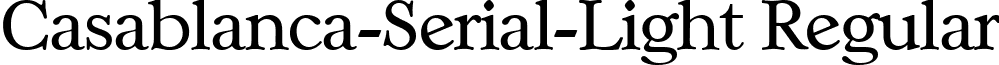 Casablanca-Serial-Light Regular font - casablanca-serial-light-regular.ttf