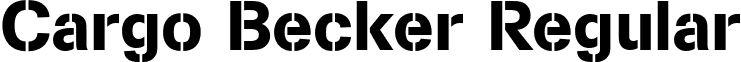 Cargo Becker Regular font - cargo_becker.ttf