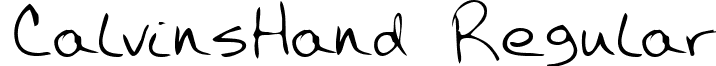 CalvinsHand Regular font - calvinshandregular.ttf