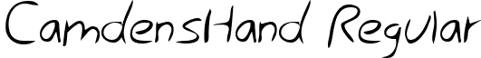 CamdensHand Regular font - camdenshandregular.ttf