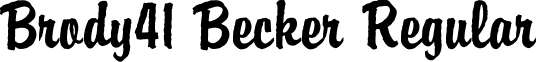 Brody41 Becker Regular font - brody41becker.ttf