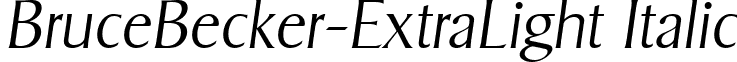 BruceBecker-ExtraLight Italic font - brucebecker-extralightitalic.ttf