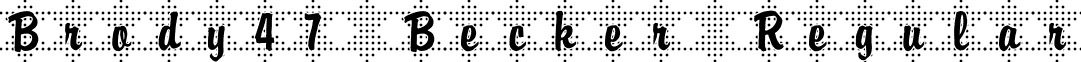 Brody47 Becker Regular font - brody47becker.ttf