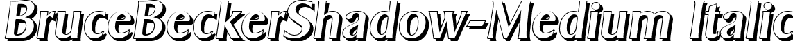 BruceBeckerShadow-Medium Italic font - brucebeckershadow-medium-italic.ttf