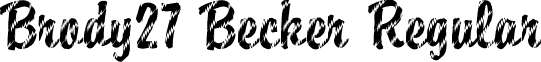 Brody27 Becker Regular font - brody27becker.ttf