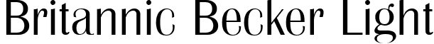 Britannic Becker Light font - britannic_becker_light.ttf