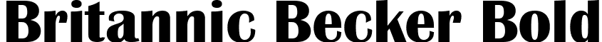 Britannic Becker Bold font - britannic_becker_bold.ttf