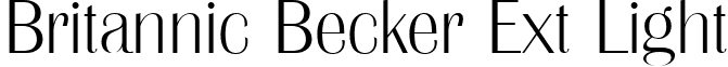 Britannic Becker Ext Light font - britannic_becker_ext_light.ttf