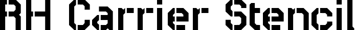 RH Carrier Stencil font - RHCAS___.TTF