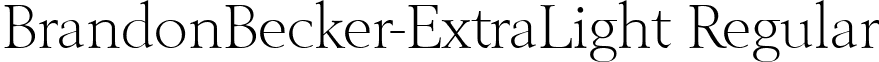 BrandonBecker-ExtraLight Regular font - brandonbecker-extralight.ttf