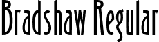 Bradshaw Regular font - bradshaw-regular.ttf