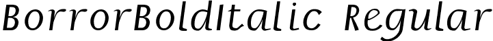 BorrorBoldItalic Regular font - borrorbolditalic.ttf