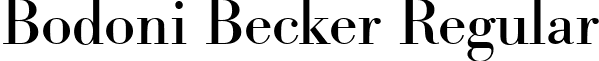 Bodoni Becker Regular font - bodoni_becker.ttf