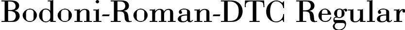 Bodoni-Roman-DTC Regular font - bodoni-roman-dtc.ttf