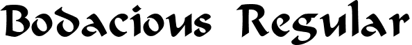 Bodacious Regular font - bodaciousregular.ttf