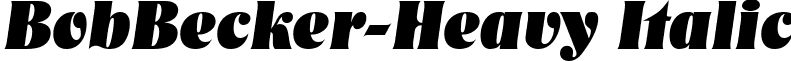 BobBecker-Heavy Italic font - bobbecker-heavyitalic.ttf
