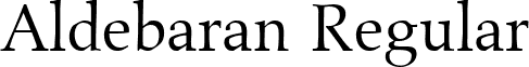 Aldebaran Regular font - aldebaran-regular.ttf