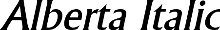 Alberta Italic font - albertaitalic.ttf