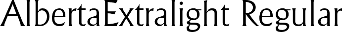 AlbertaExtralight Regular font - albertaextralight.ttf