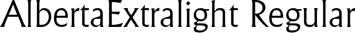 AlbertaExtralight Regular font - albertaextralightregular.ttf