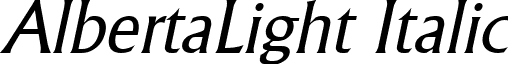 AlbertaLight Italic font - albertalightitalic.ttf