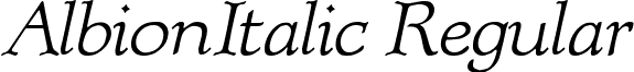 AlbionItalic Regular font - albionitalic.ttf