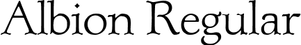 Albion Regular font - albion.ttf